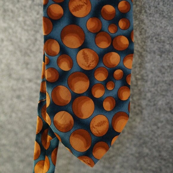 Vintage Grateful Dead Blue Orange100% Silk Tie “King’s Marbles First Set” - Picture 1 of 3